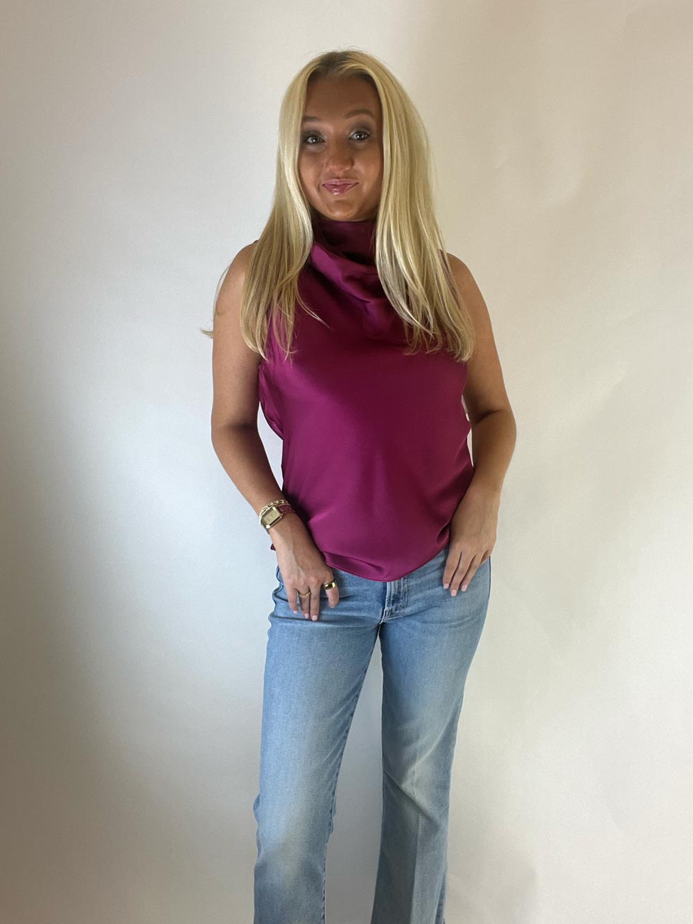 Claude Cowl Neck Top