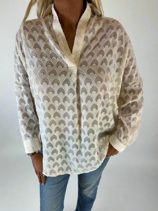 Geo Burnout Popover Shirt