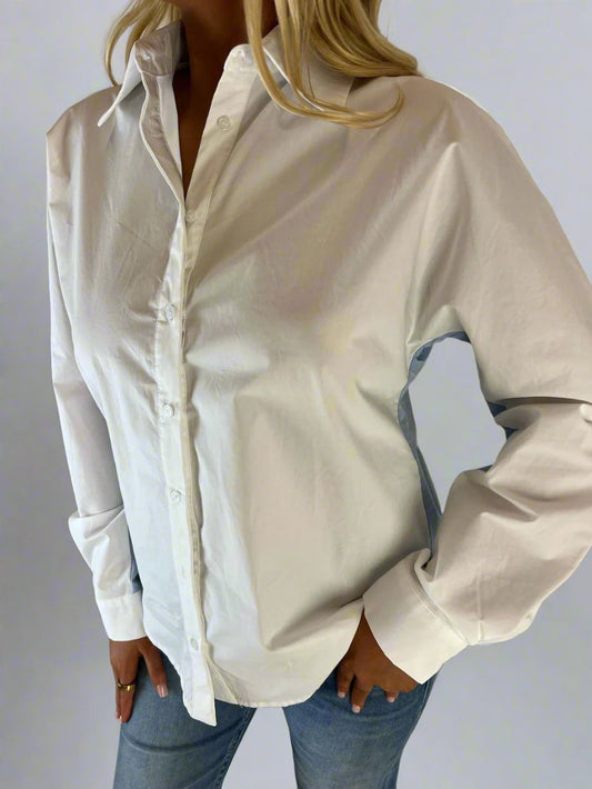 The Contrast Back Boyfriend Shirt