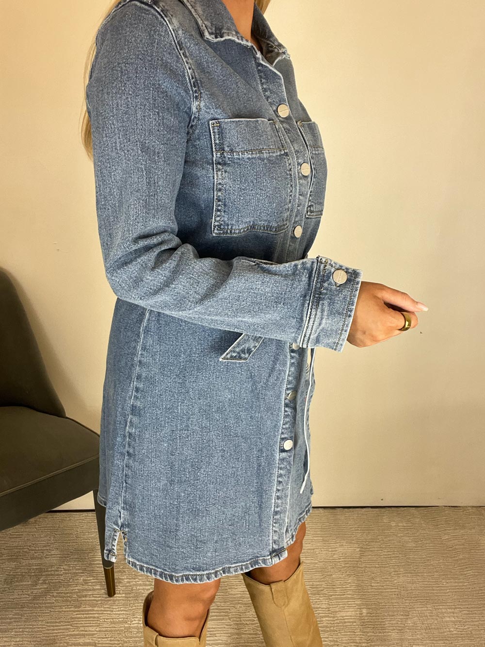 Denim Utility Shirt Dress