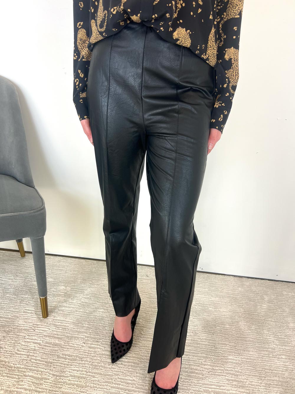 Elysse Ankle Vegan Leather Pant