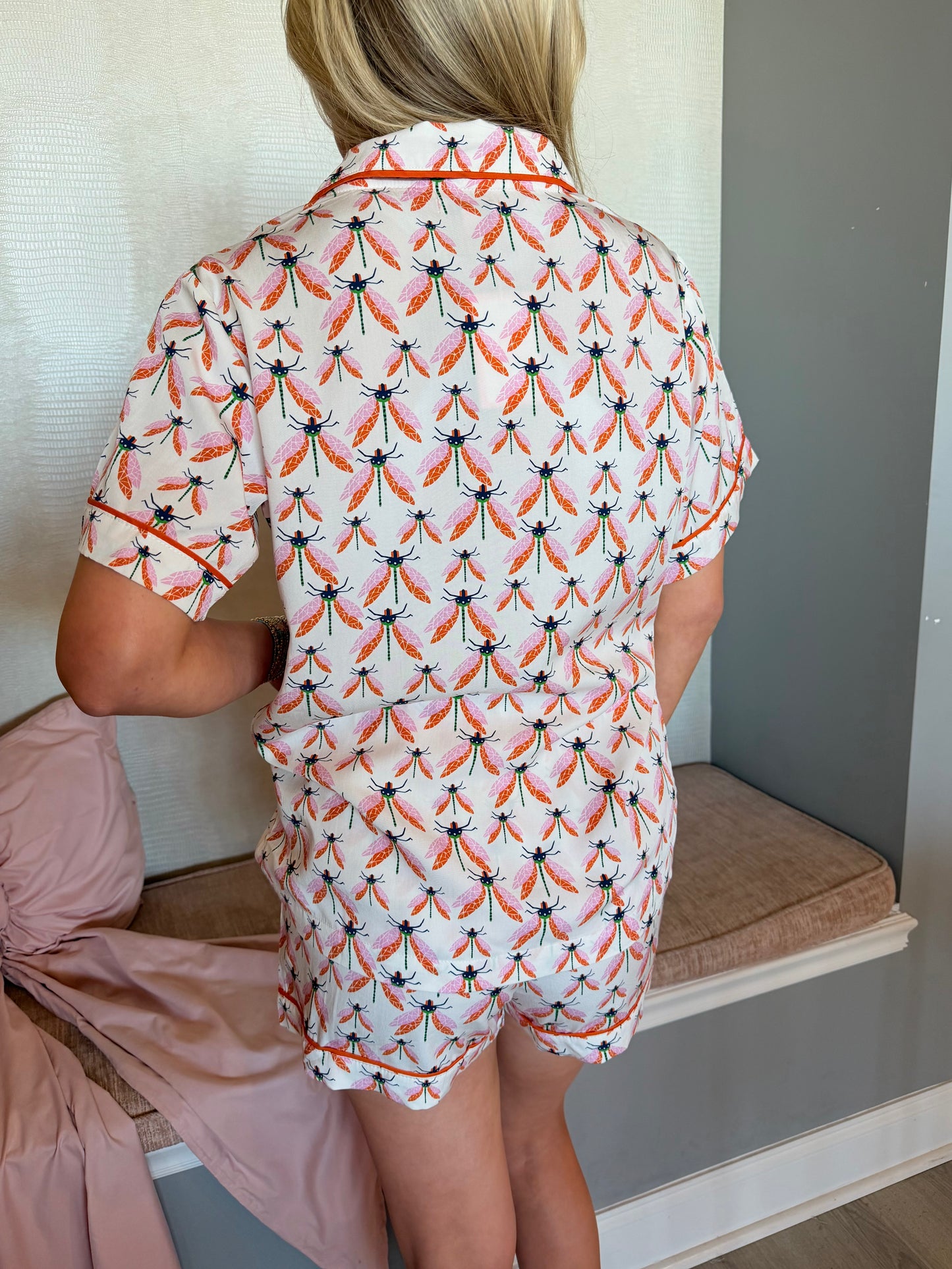 Dragonfly Pajama Shorts Set