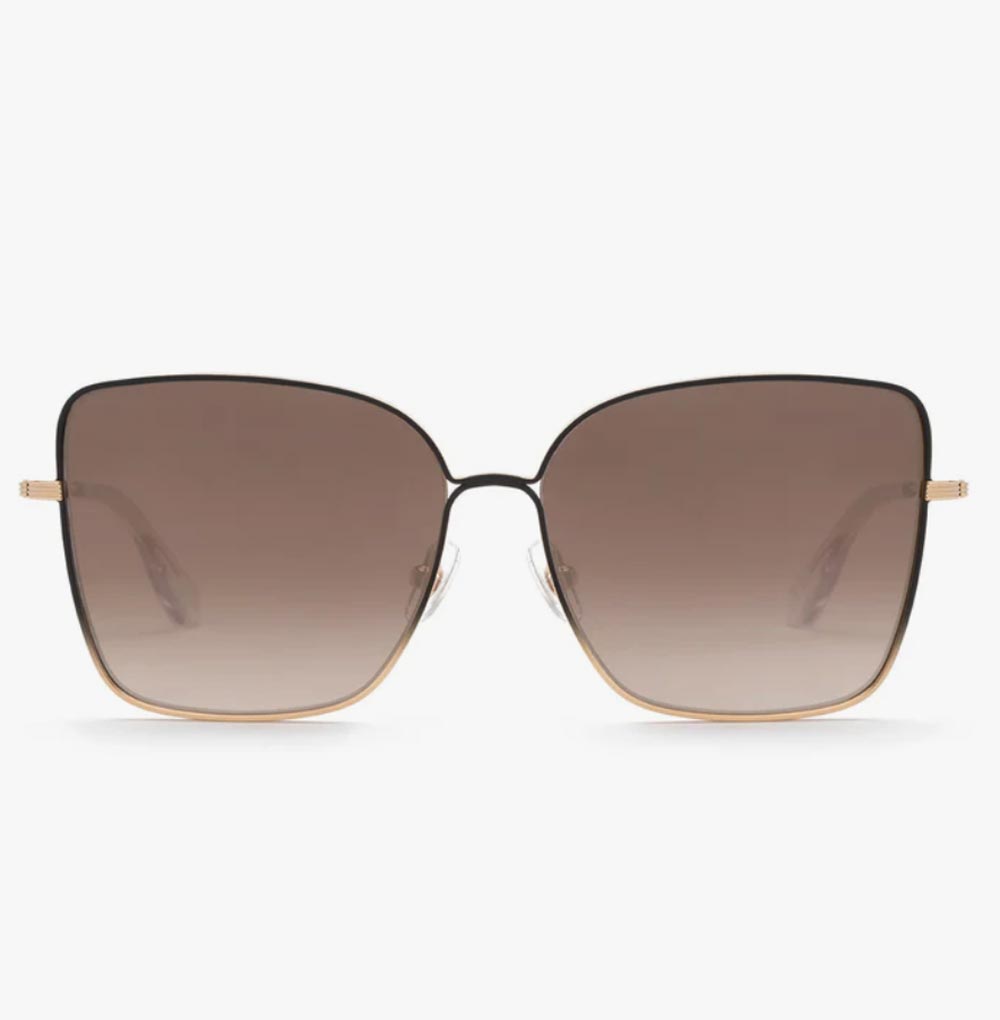 Dolly Matte Black Fade 24K Mirrored Sunglasses