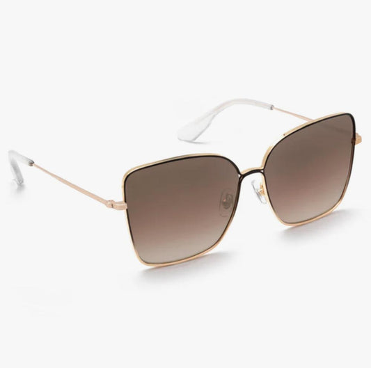 Dolly Matte Black Fade 24K Mirrored Sunglasses