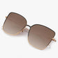 Dolly Matte Black Fade 24K Mirrored Sunglasses