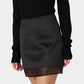 Structured Satin Mini Skirt