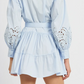 Embroidered Mini Shirt Dress