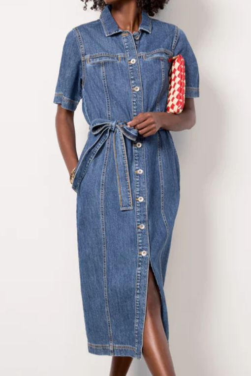 Alma Denim Midi Dress