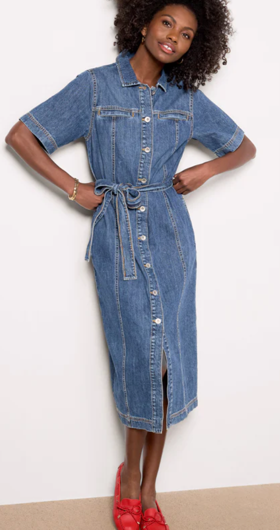 Alma Denim Midi Dress