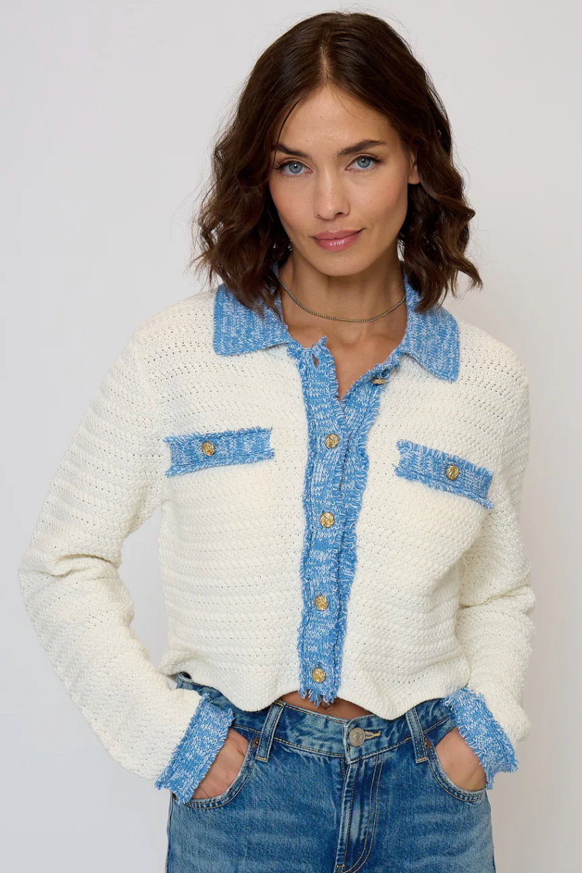 Rose Scallop Edge Sweater
