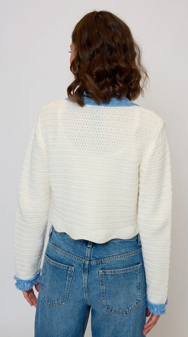 Rose Scallop Edge Sweater