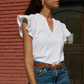 Christa Ruffle Sleeve Top
