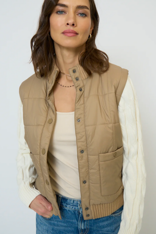 Brady Quilted Mixed Media Jacket