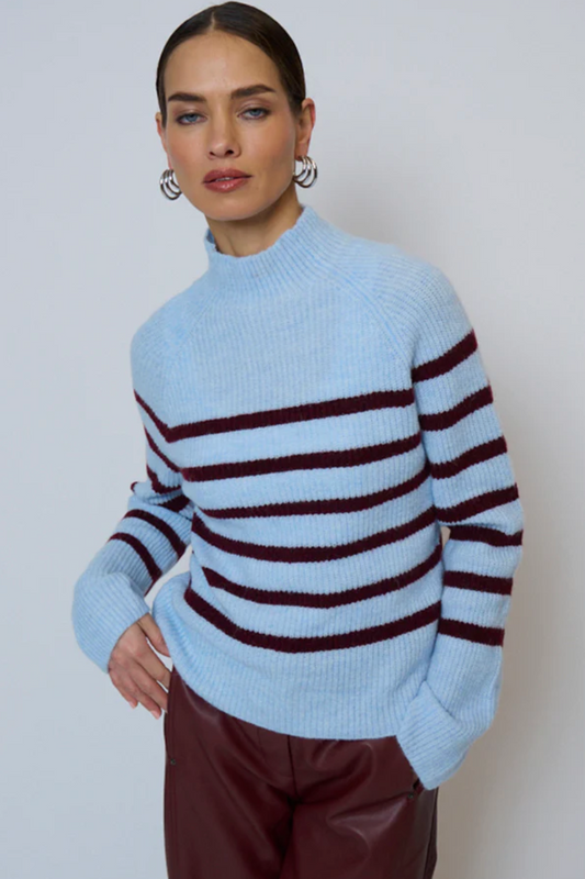 Marley Striped Funnel Neck