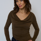 Roman Draped LS Top
