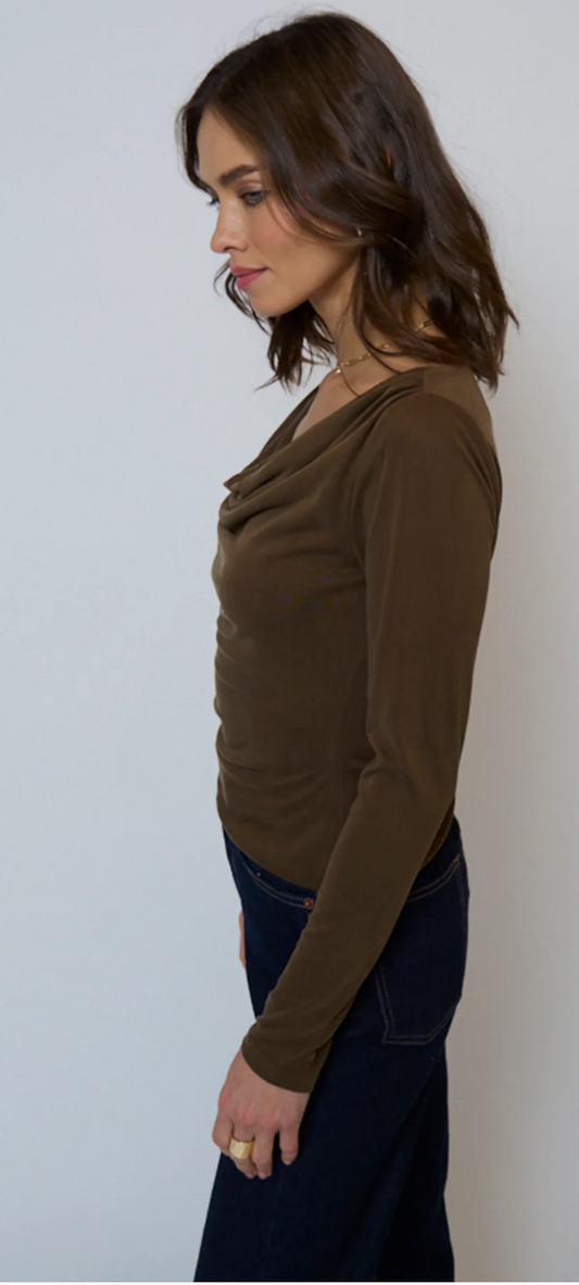 Roman Draped LS Top