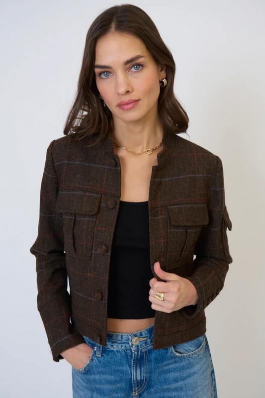 Eden Plaid Military Jacket