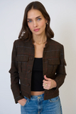 Eden Plaid Military Jacket