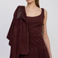 Faux Suede Pleated Mini