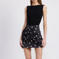 Ruched Bow Mini Skirt