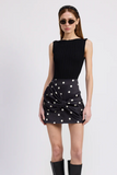 Ruched Bow Mini Skirt