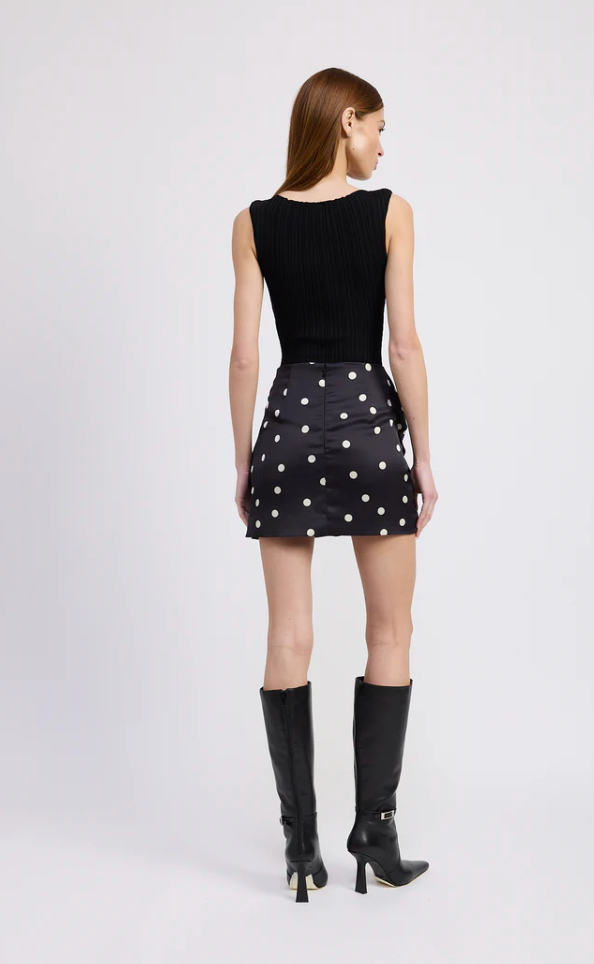 Ruched Bow Mini Skirt