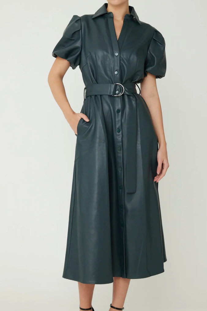 Laurie Faux Leather Dress
