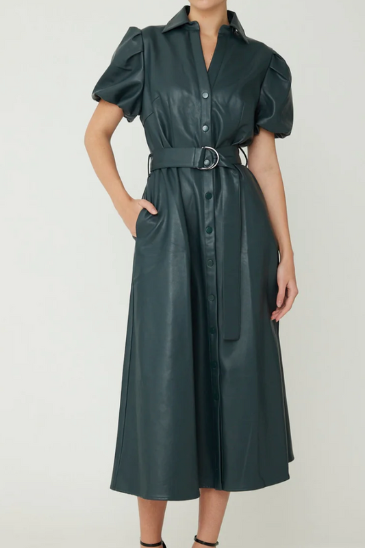 Laurie Faux Leather Dress
