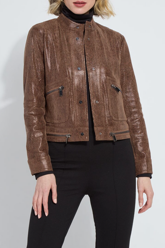 Porter Foil Vegan Suede Moto