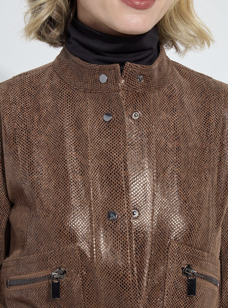 Porter Foil Vegan Suede Moto