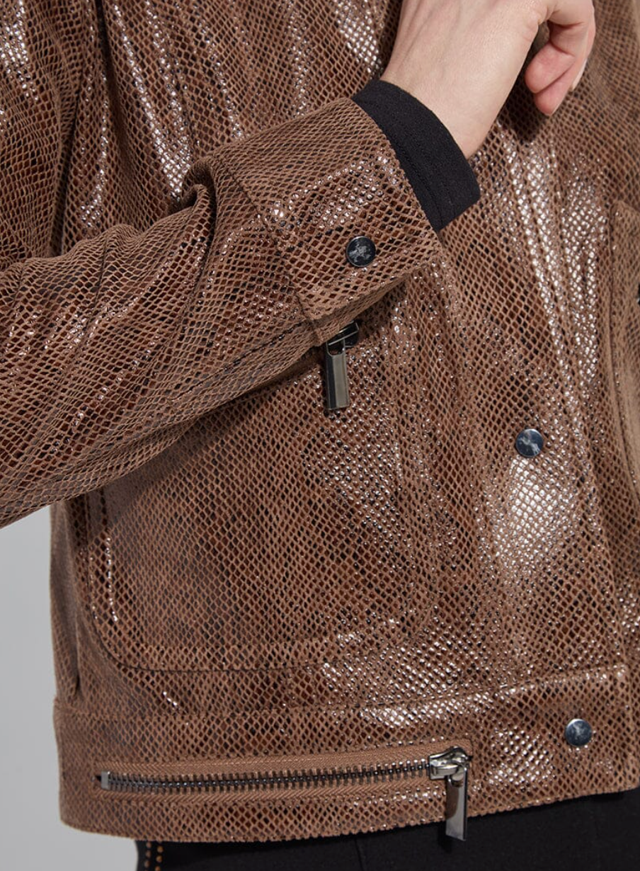 Porter Foil Vegan Suede Moto