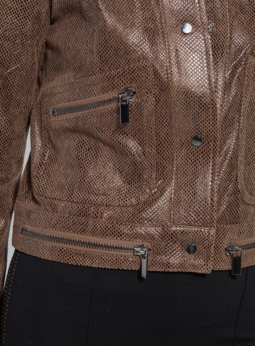 Porter Foil Vegan Suede Moto