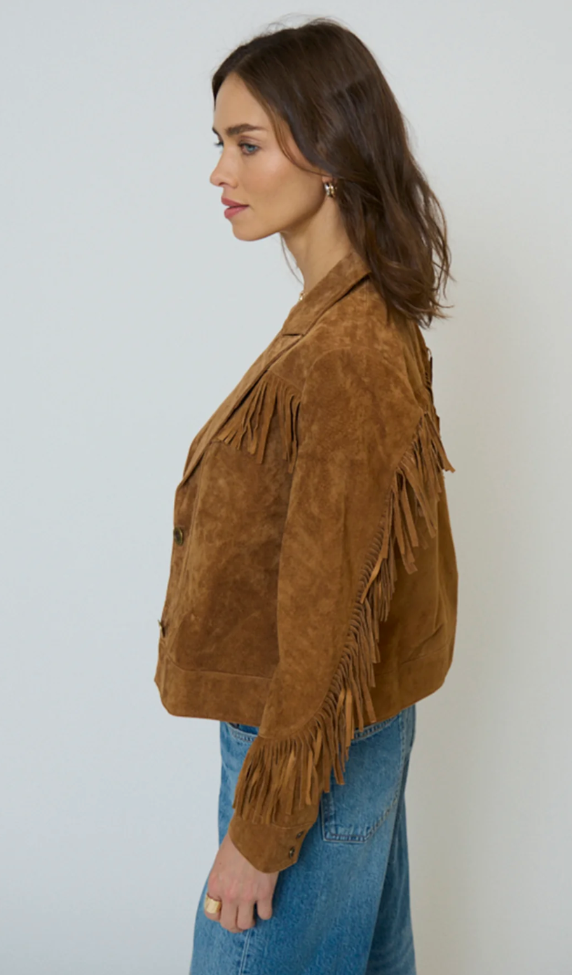 Atlas Genuine Suede Fringe Blazer