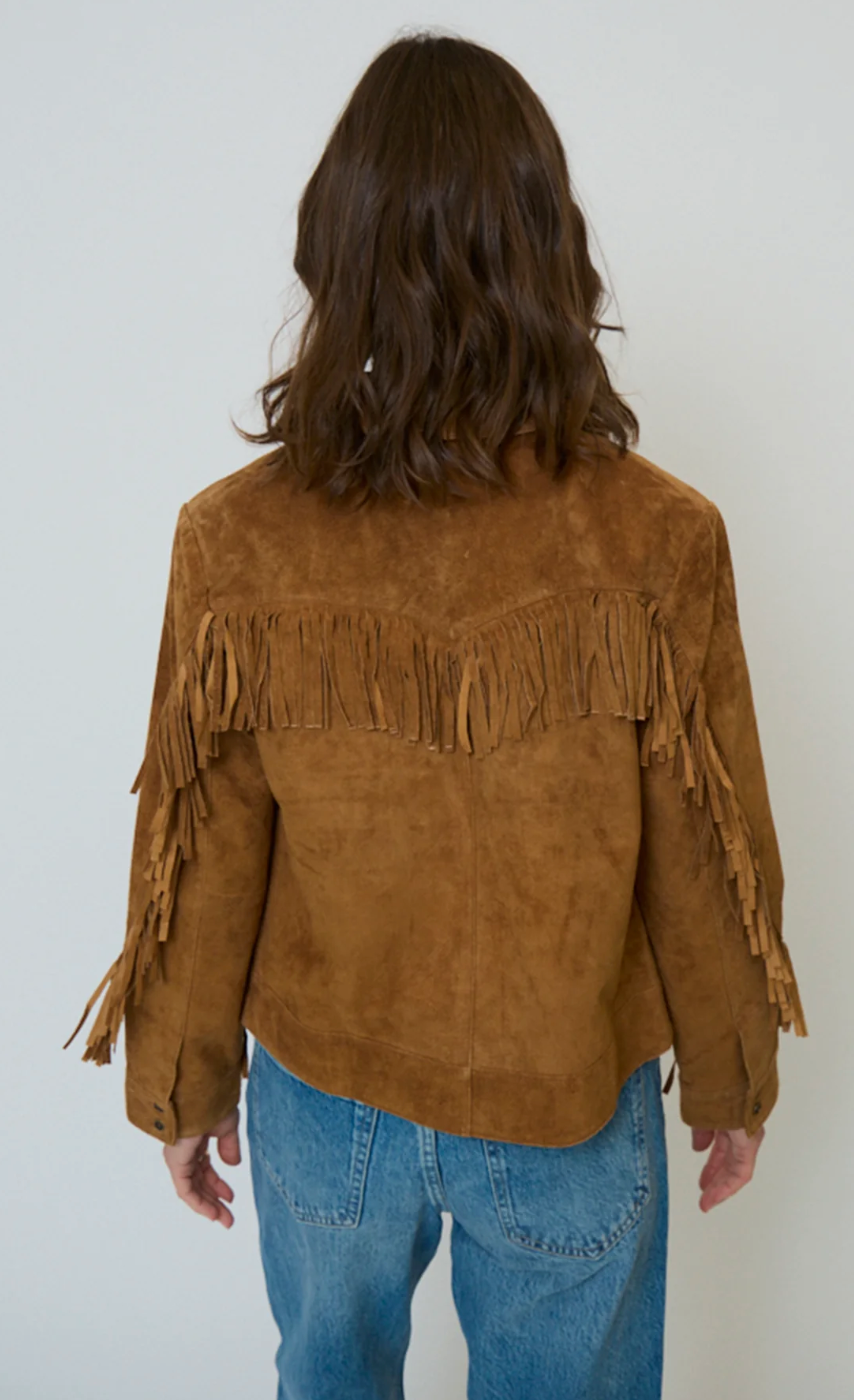 Atlas Genuine Suede Fringe Blazer