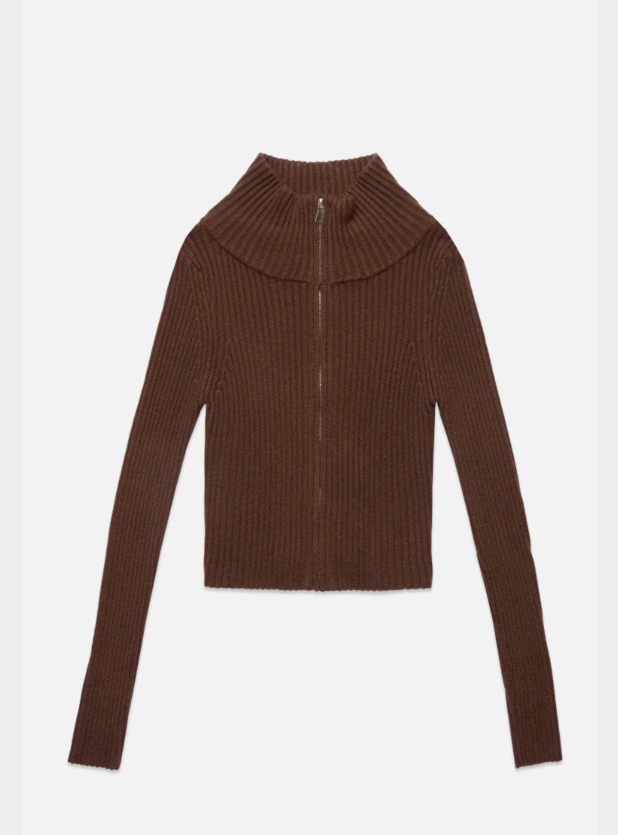 Matt Zip Up Cardigan