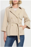 Dakota Cotton Cropped Trench