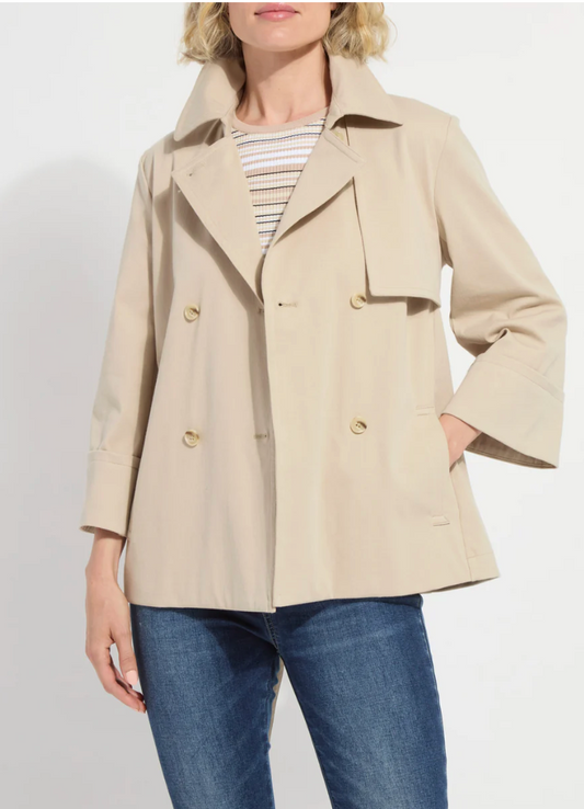 Dakota Cotton Cropped Trench