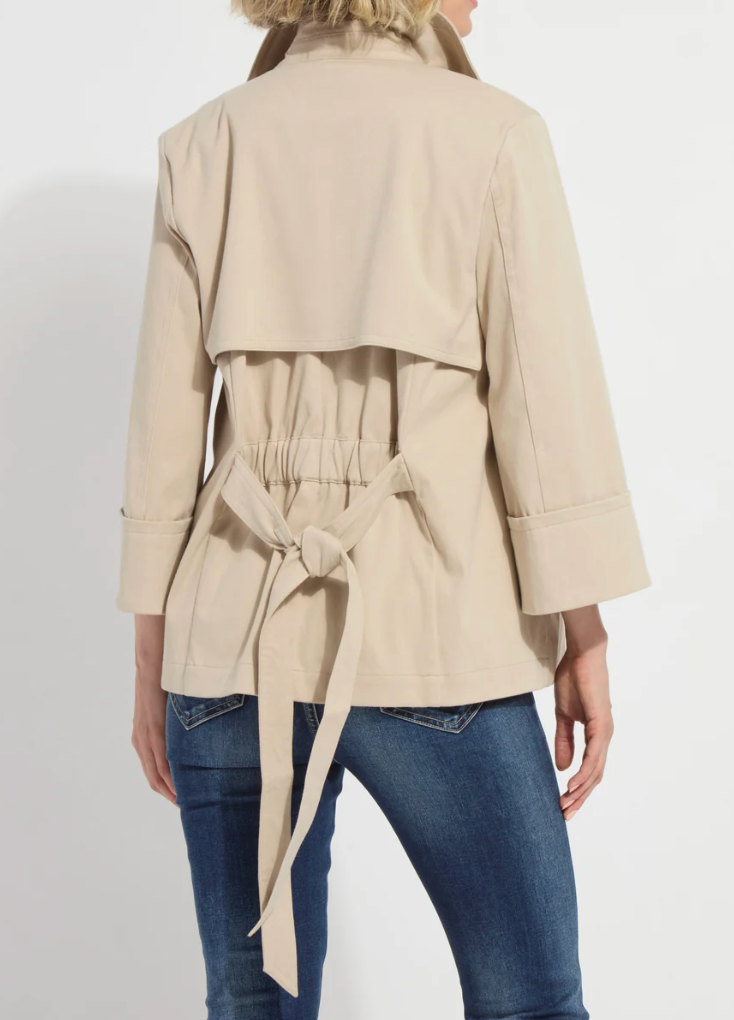 Dakota Cotton Cropped Trench