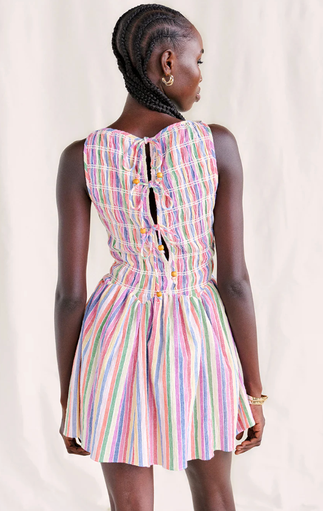 Katinka Rainbow Stripe Mini Dress