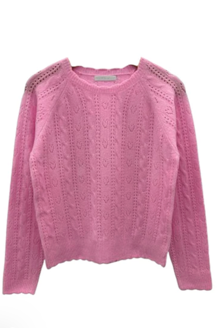 Heart Pointelle Sweater