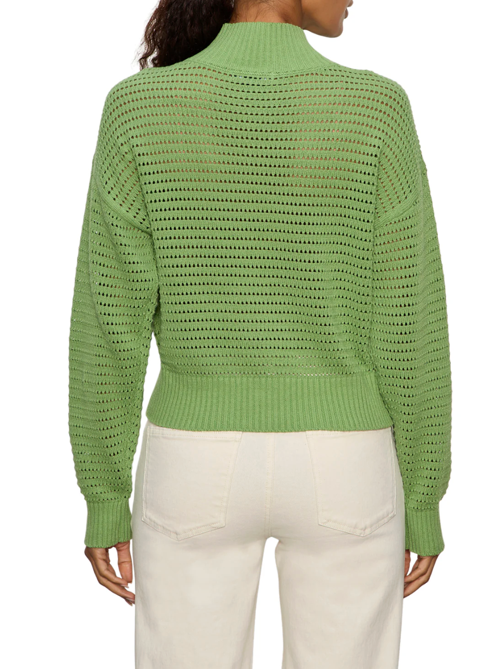 Open Knit 1/2 Zip Sweater