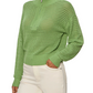 Open Knit 1/2 Zip Sweater