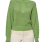 Open Knit 1/2 Zip Sweater