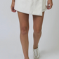 Chelsea Asymmetrical Vegan Mini Skort