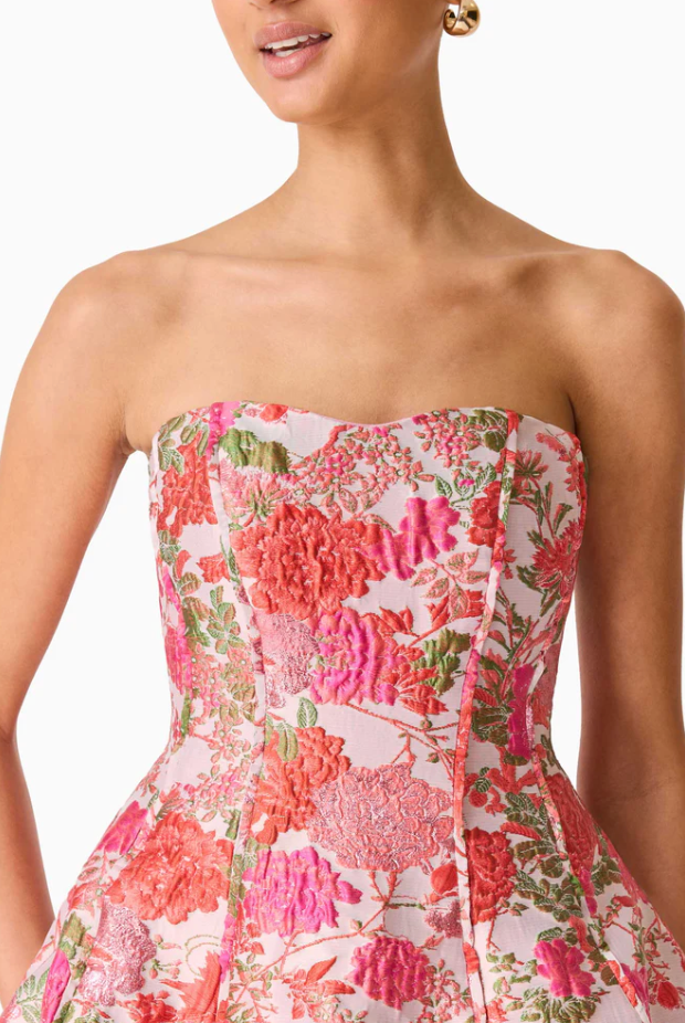 Floralie Strapless Mini Dress