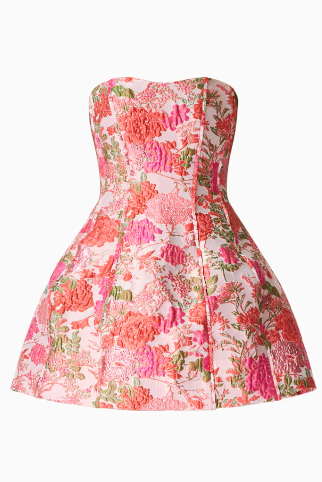 Floralie Strapless Mini Dress