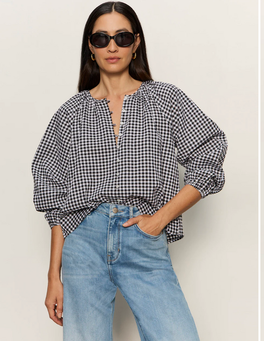 Perfect Gingham Button Blouse