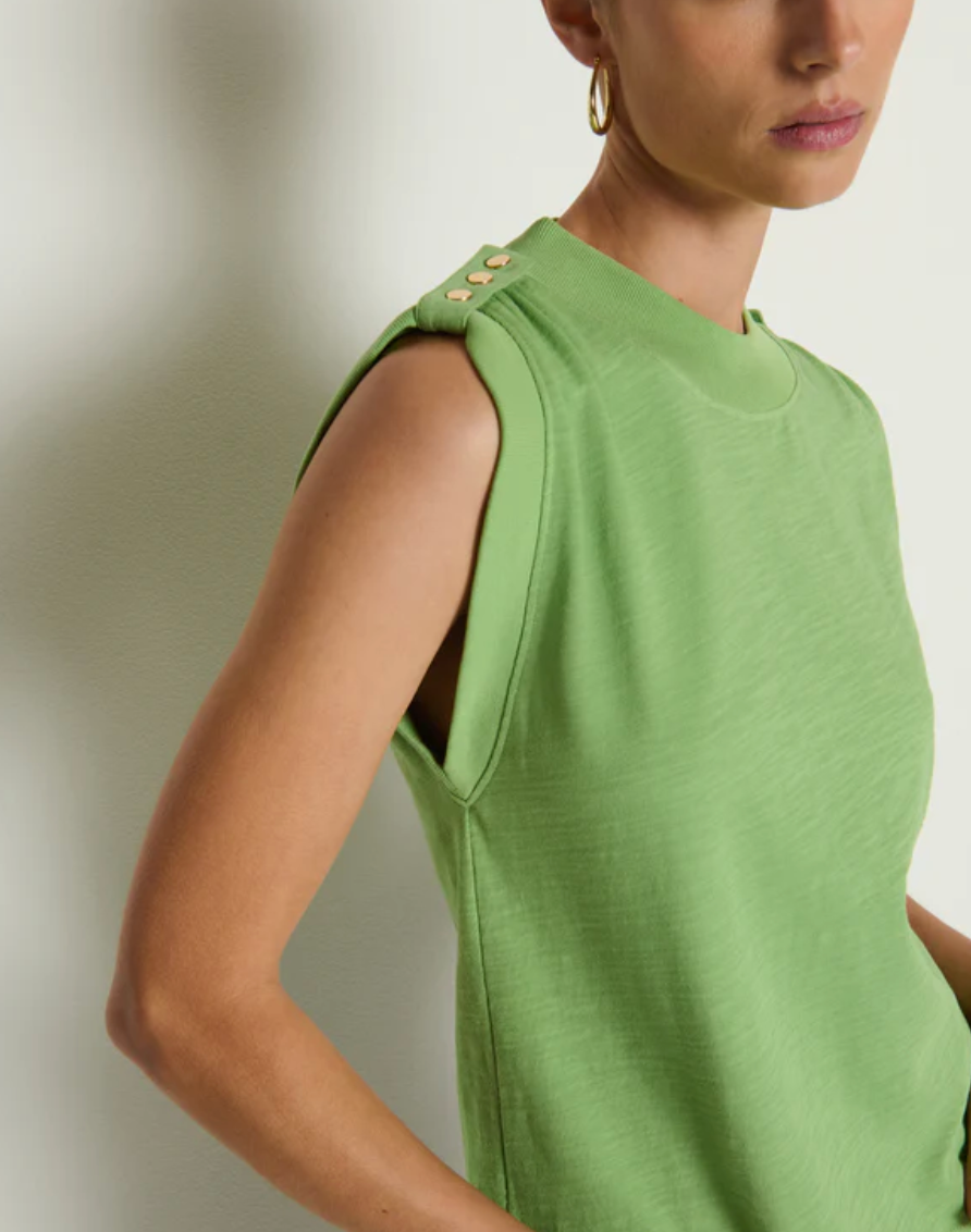 Mikka Buttoned Shoulder Tank