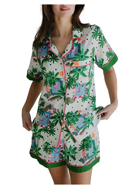 Swim Club Pajama Short Set