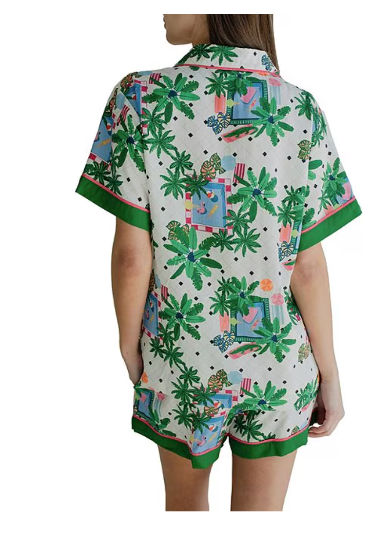 Swim Club Pajama Short Set